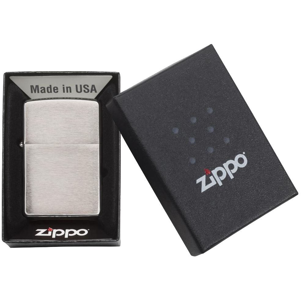 Зажигалка Zippo Classic Brushed, серебристая-1