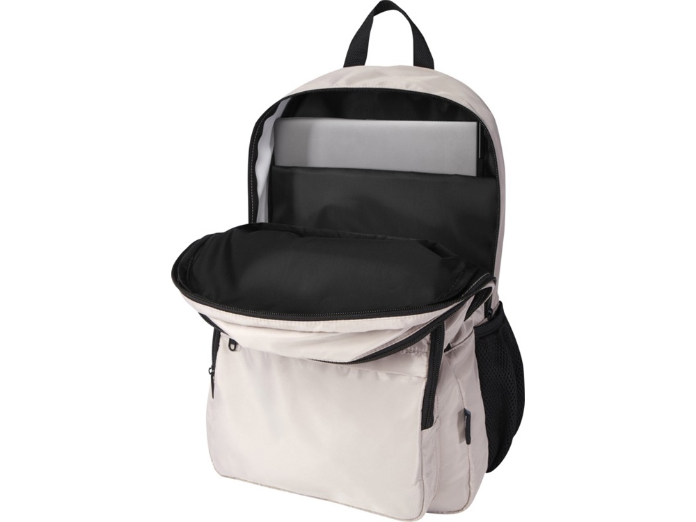 Рюкзак для ноутбука Trend Plus 15GRS из переработанного материала объемом 20 литров, овсяный-3