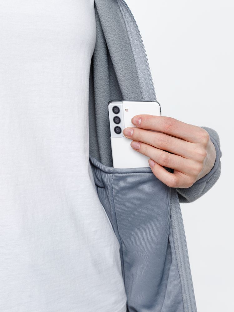 Куртка флисовая унисекс Nesse, серая-4