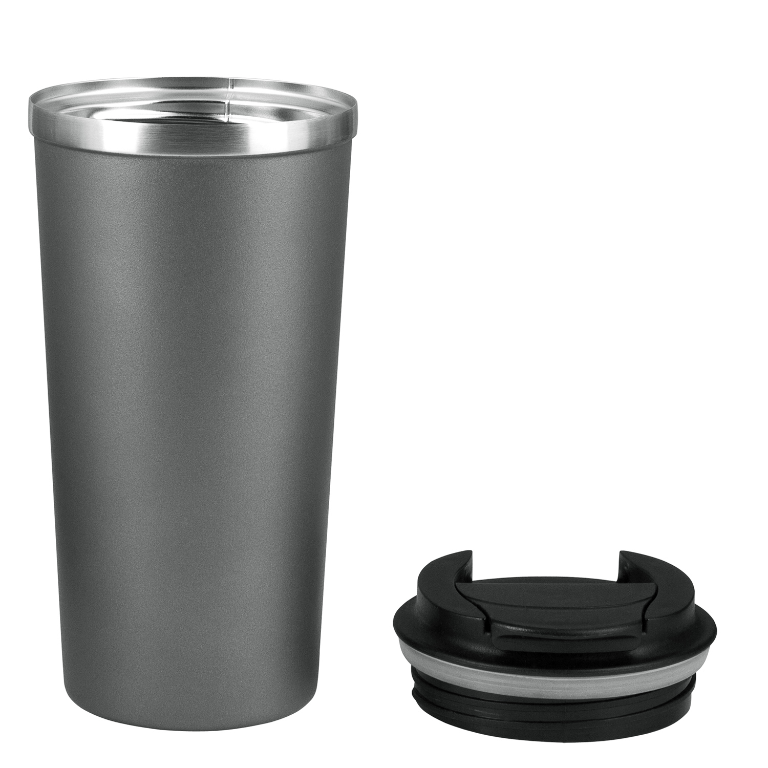 Термокружка вакуумная Палермо (Palermo), светло-серая-4