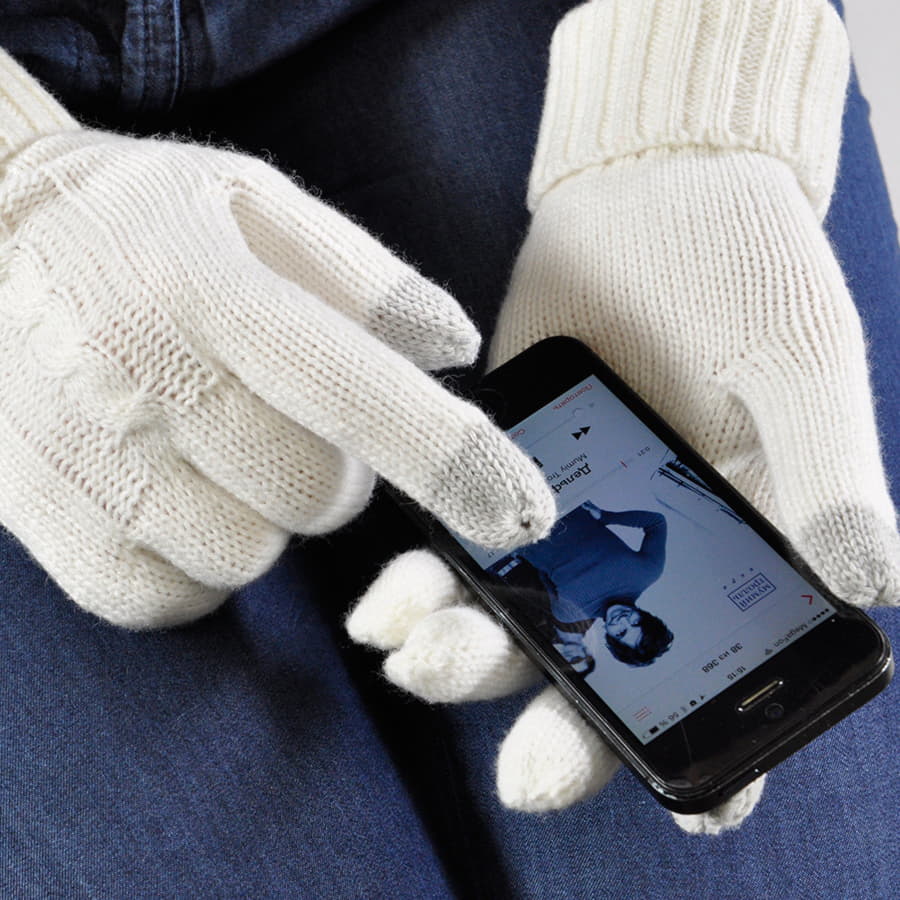 Перчатки  сенсорные "Irish", синий_М, 100% акрил  , синий-3