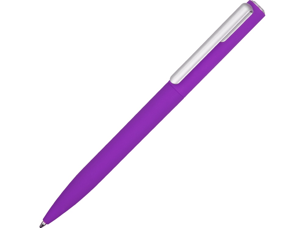 Ручка шариковая пластиковая Bon с покрытием soft touch, фиолетовый-0