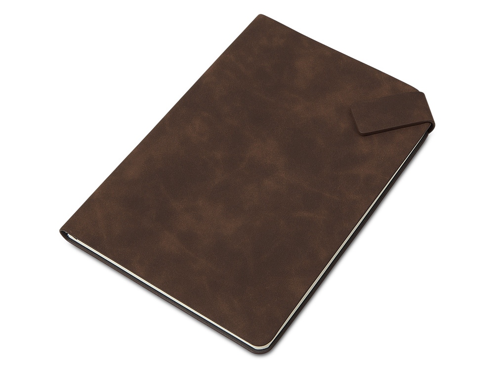 Блокнот А5 в гибкой обложке Chaplin, шоколадный-0