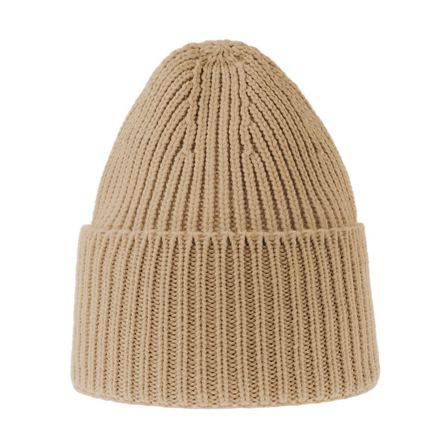 Шапка OAK рельефная из пряжи Polylana®, бежевый-1