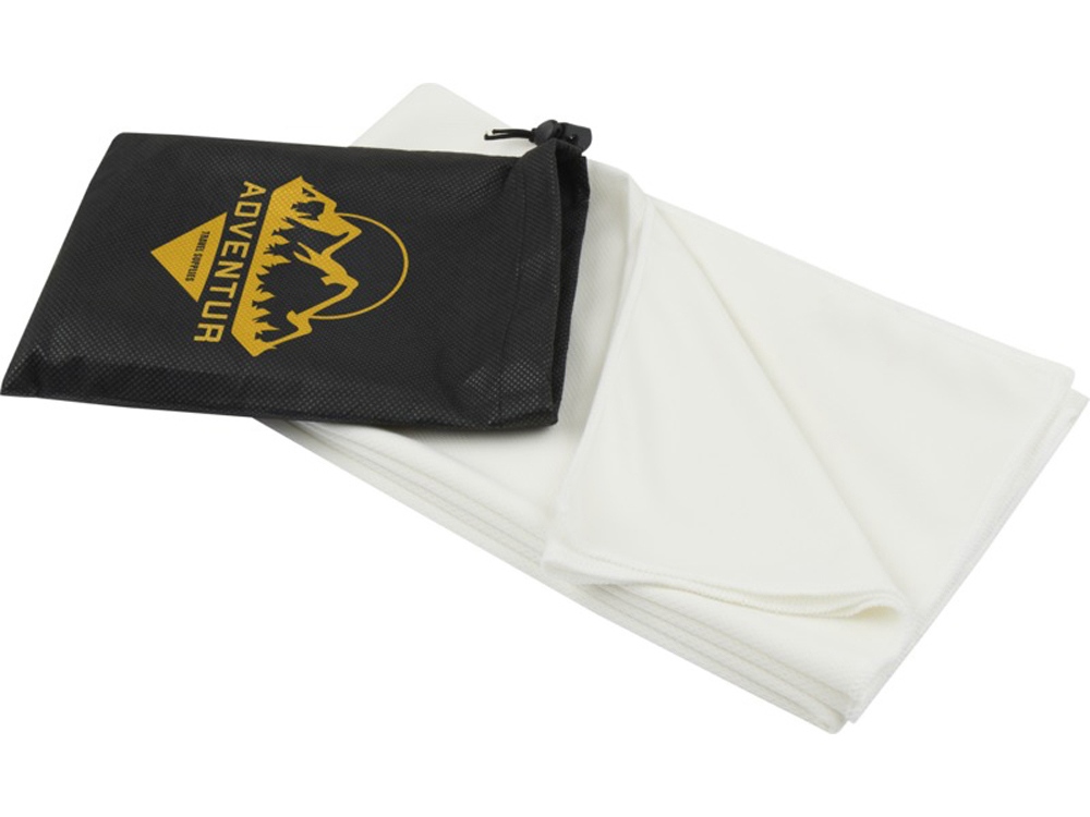 Lucas спортивное полотенце из переработанного полиэстера 70х140 см - Белый-5