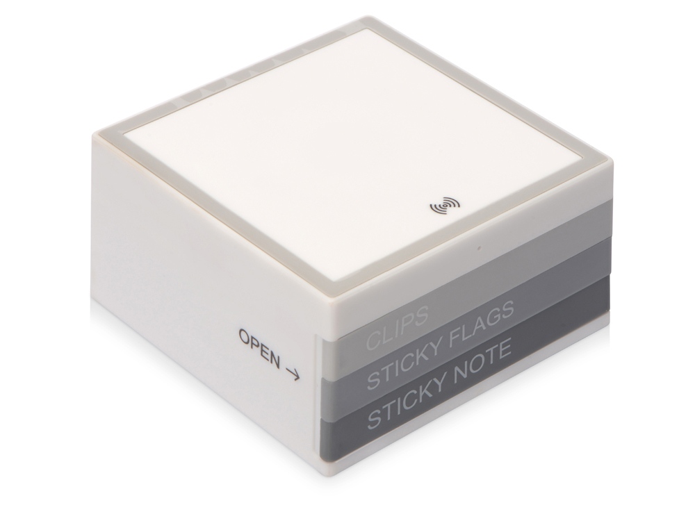 Настольный органайзер с функцией беспроводной зарядки, белый-2