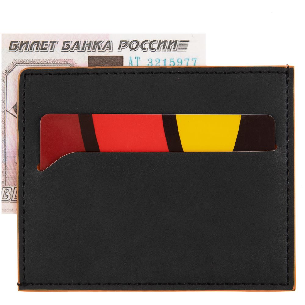 Картхолдер Multimo, черный с оранжевым-4