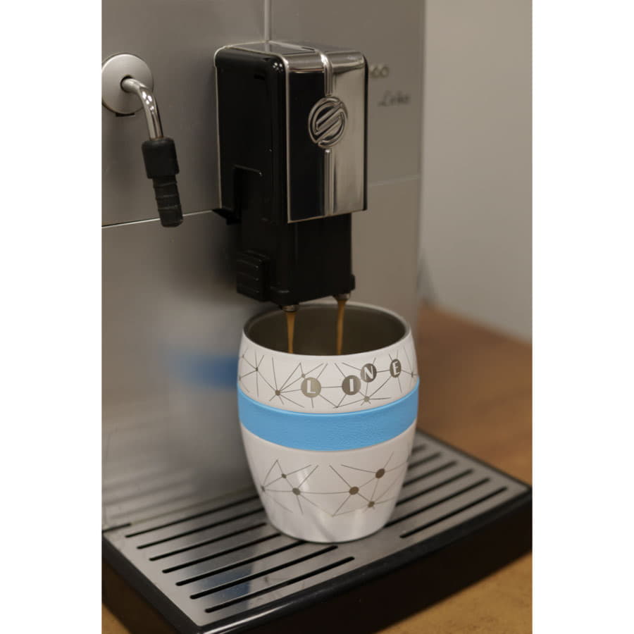 Термокружка LINE, белый, желтый-3