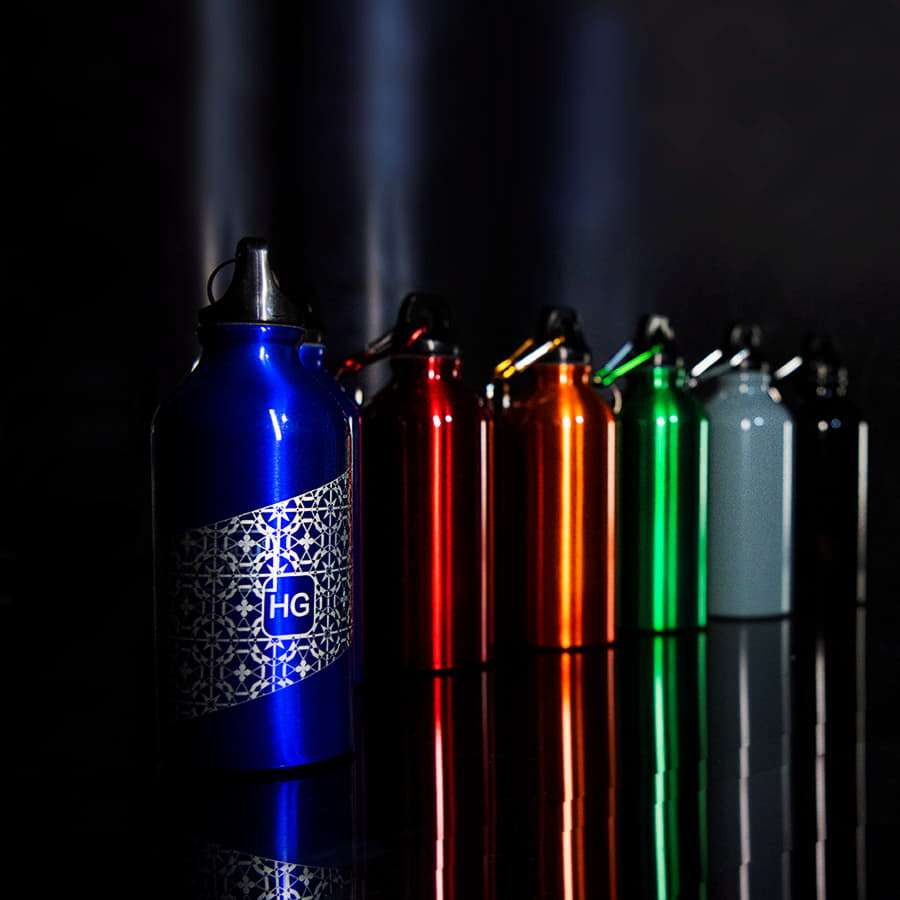 Бутылка для воды с карабином MENTO, 400мл, красный-3