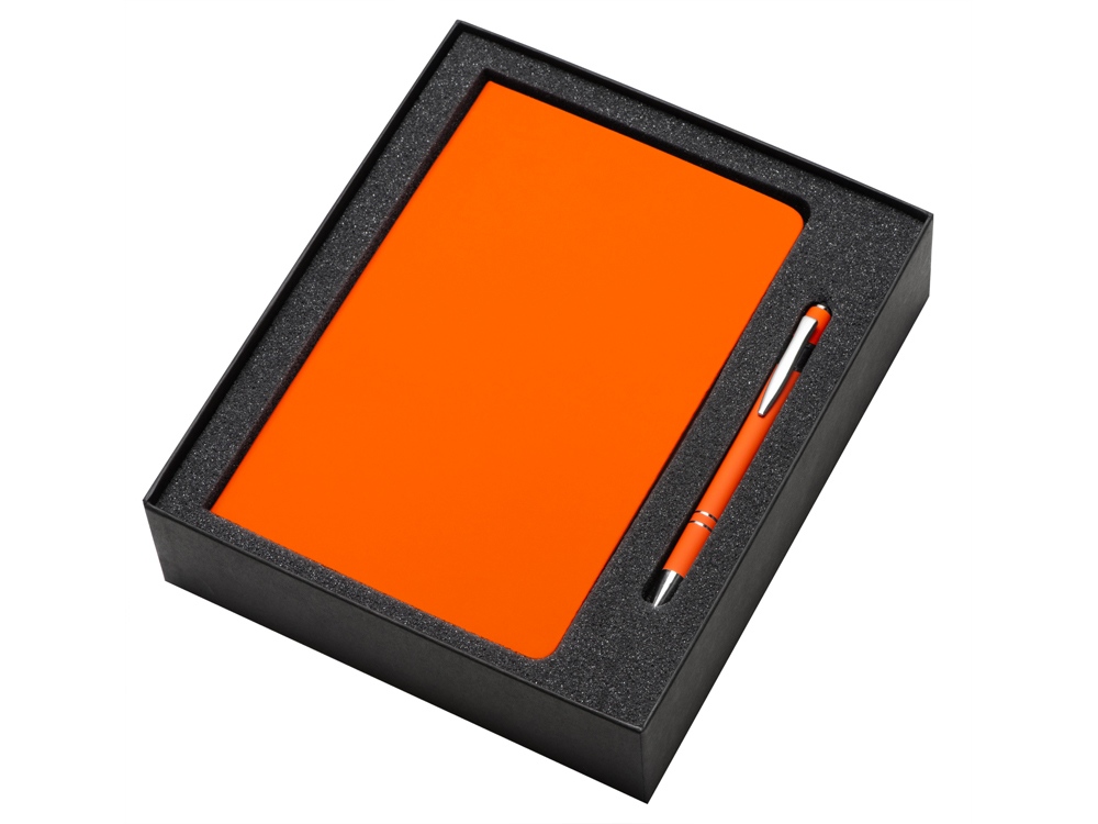 Подарочный набор Wispy swan с ручкой и блокнотом, оранжевый-1