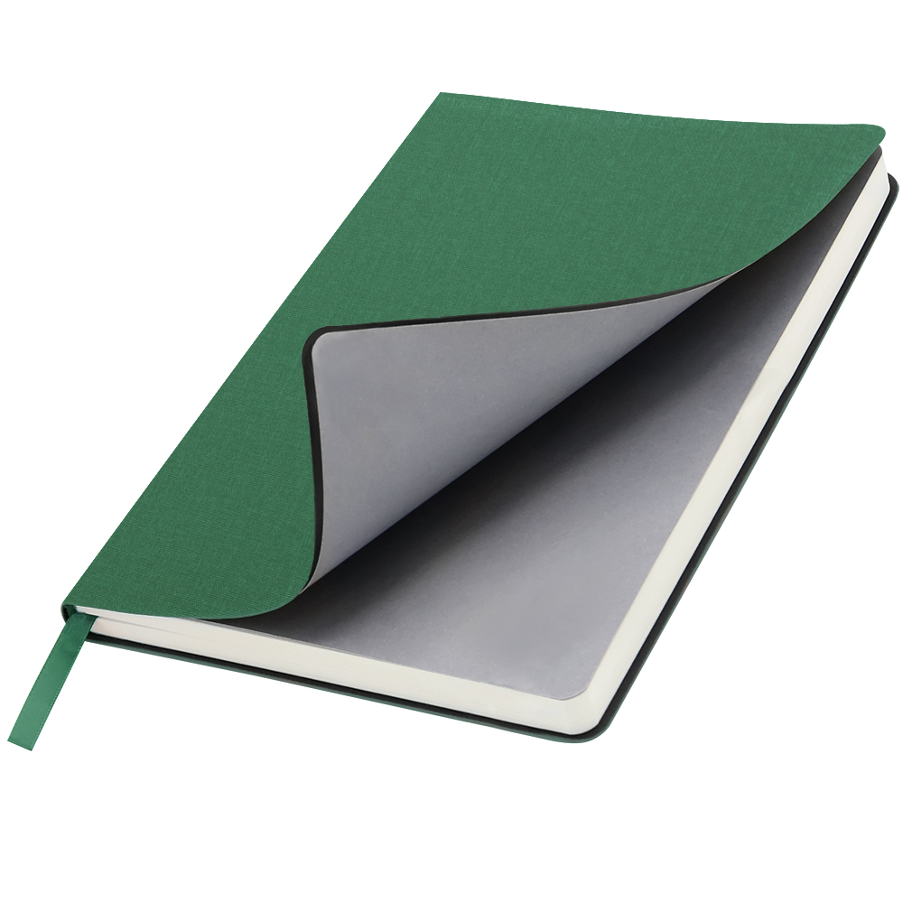 Ежедневник A5 недатированный Stefano в мягком переплёте, Темно-зеленый-0