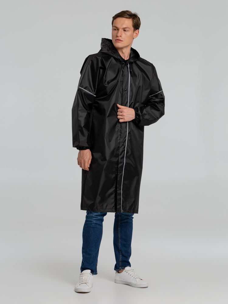 Дождевик со светоотражающими элементами Rainman Blink, черный-3