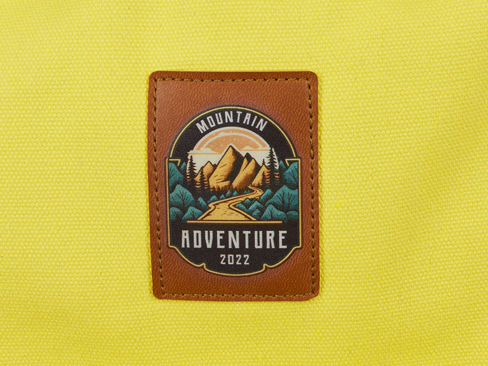 Рюкзак Shammy с эко-замшей для ноутбука 15, желтый с патчем-1