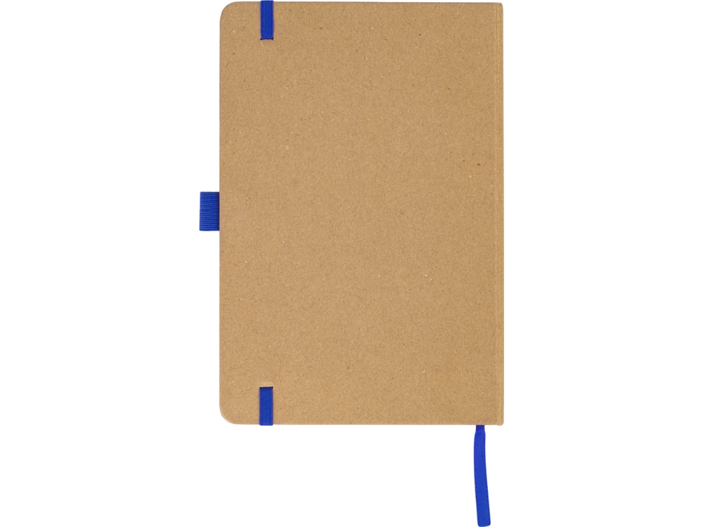 Блокнот A5 Sevilia Color, твердая обложка из крафта, 80 листов, цветной срез и форзац, натуральный/синий-4