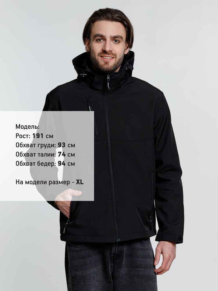 Куртка софтшелл мужская Zagreb, черная-3