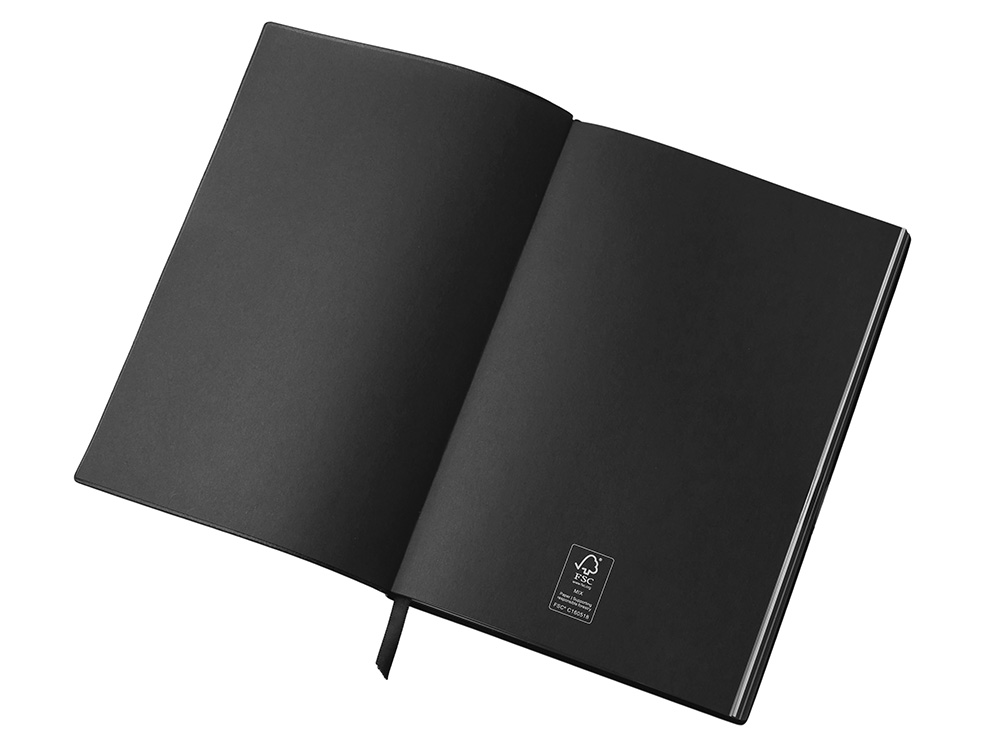 Блокнот C1 софт-тач, гибкая обложка, 128 листов, черный-2