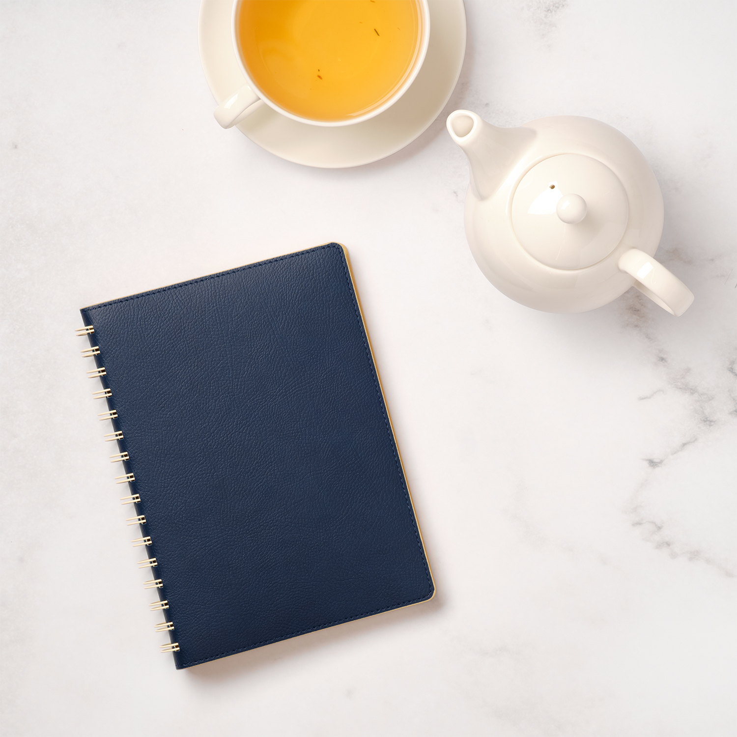 Ежедневник Виста (Vista) недатированный, синий/бежевый-11