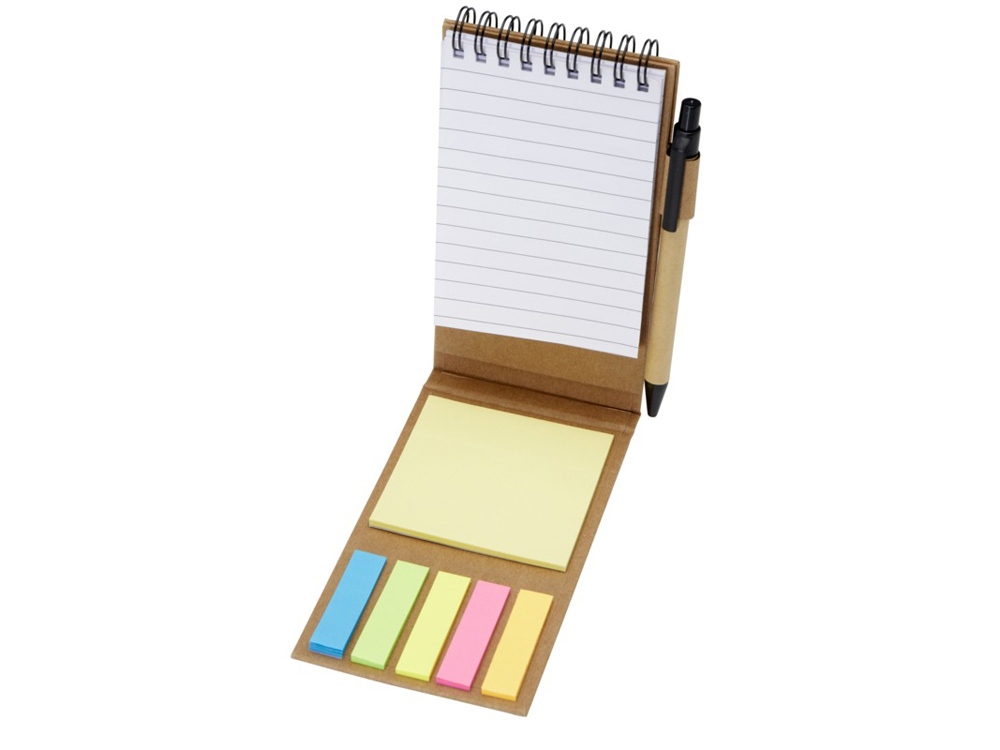 Flipper липкий блокнот с шариковой ручкой - Натуральный-3