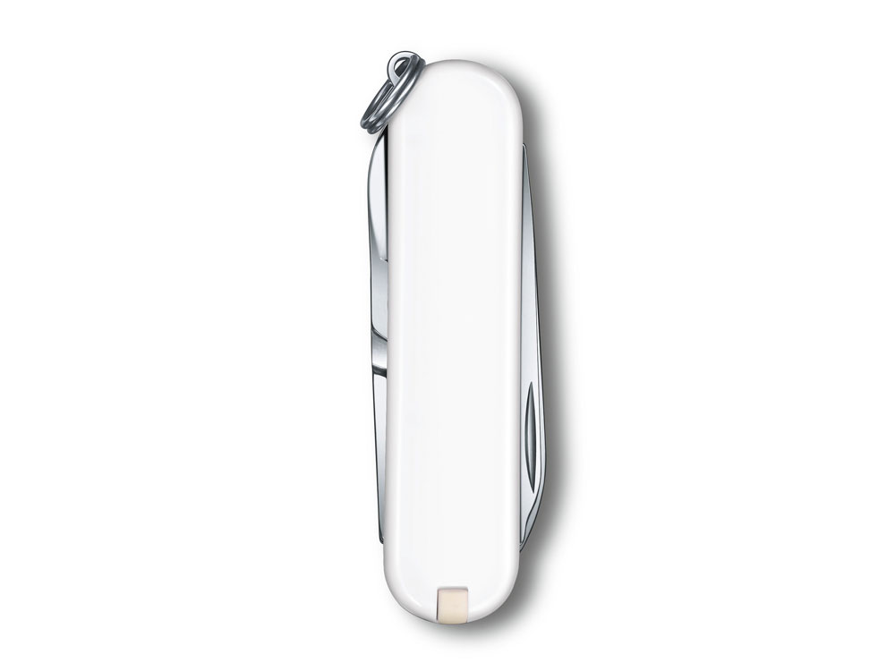 Нож-брелок VICTORINOX Classic SD Colors Falling Snow, 58 мм, 7 функций, белый-2