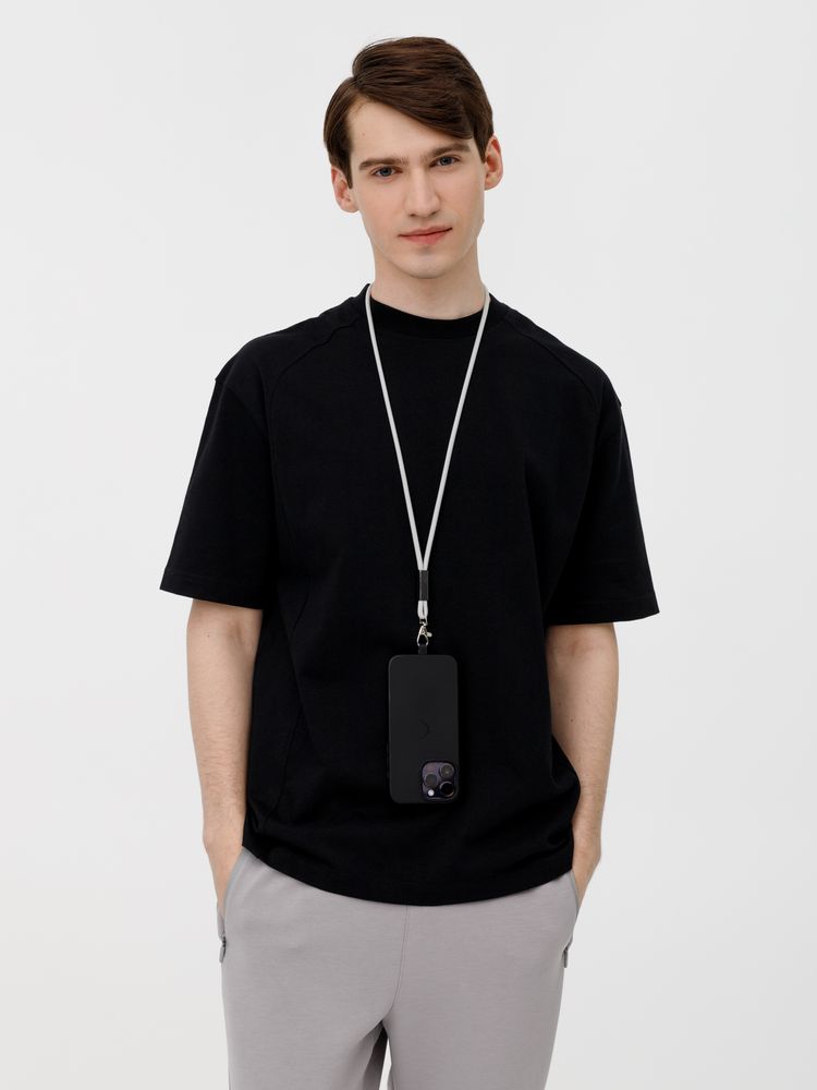 Шнурок для бейджа Tube Metal, серый-3