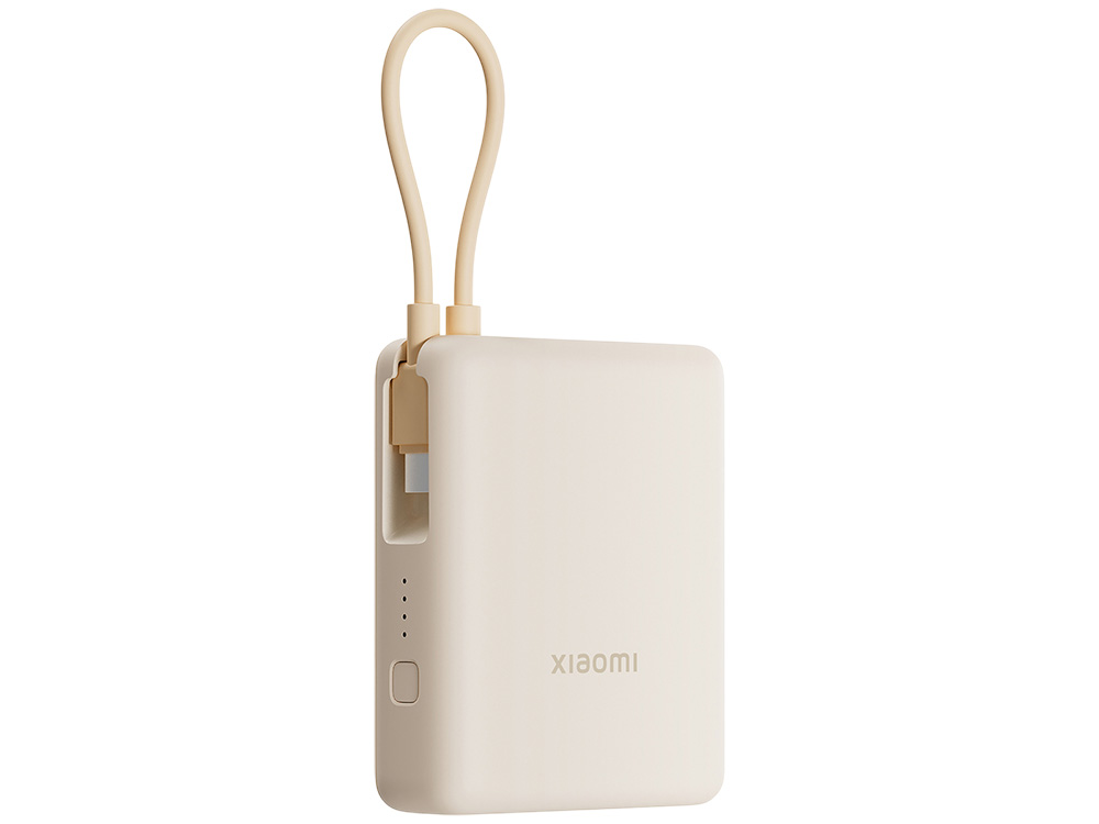Внешний аккумулятор со встроенным кабелем Xiaomi Power Bank 10000mAh (Integrated Cable) Tan GL-1