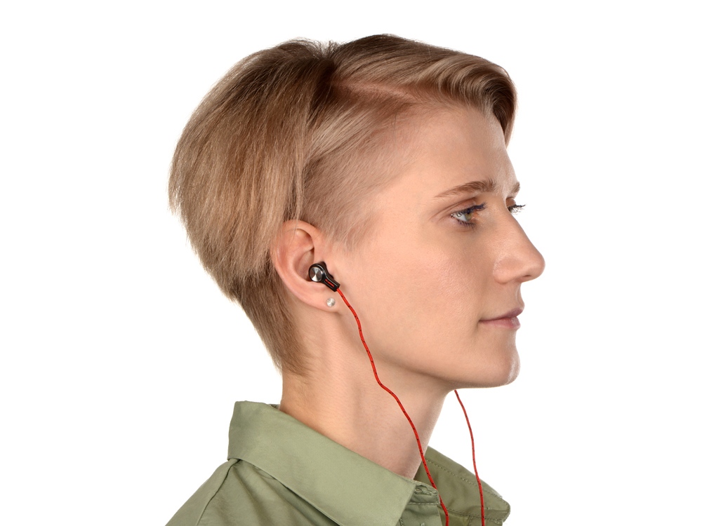 Набор с наушниками и зарядным кабелем 3-в-1 In motion, красный-4