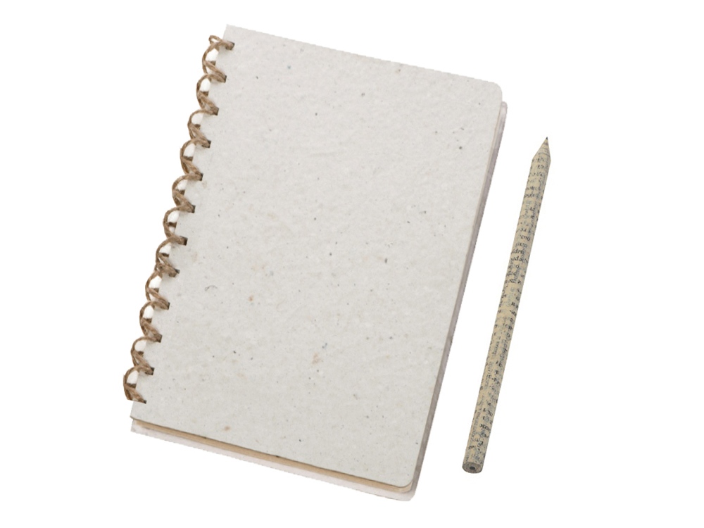 Живой блокнот А5 с бумажным карандашом и семенами цветов микс, белый-1