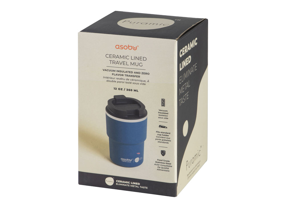 Вакуумная термокружка с внутренним керамическим покрытием Coffee Express, 360 мл, синий-12