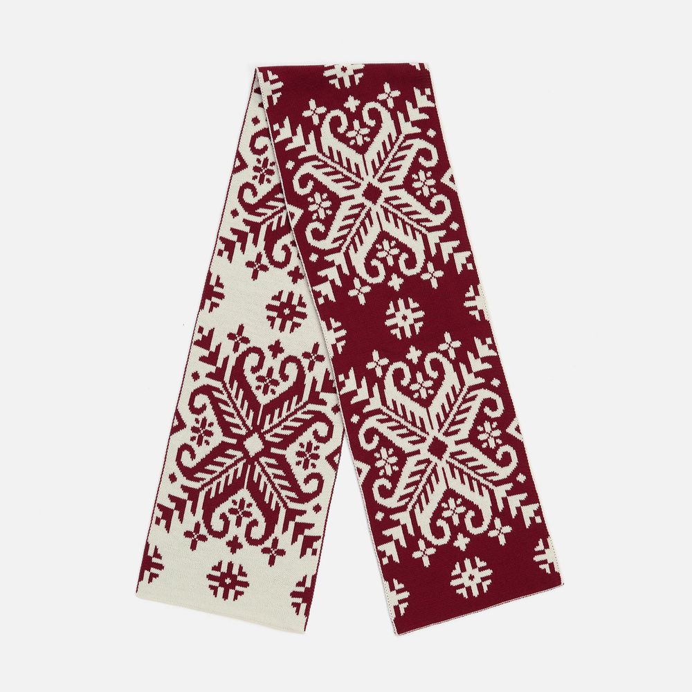 Шарф Wintertude L, красный с белым-0