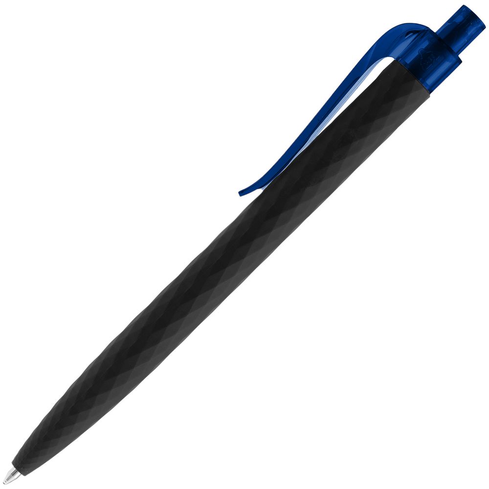 Ручка шариковая Prodir QS01 PRT-T Soft Touch, черная с синим-2
