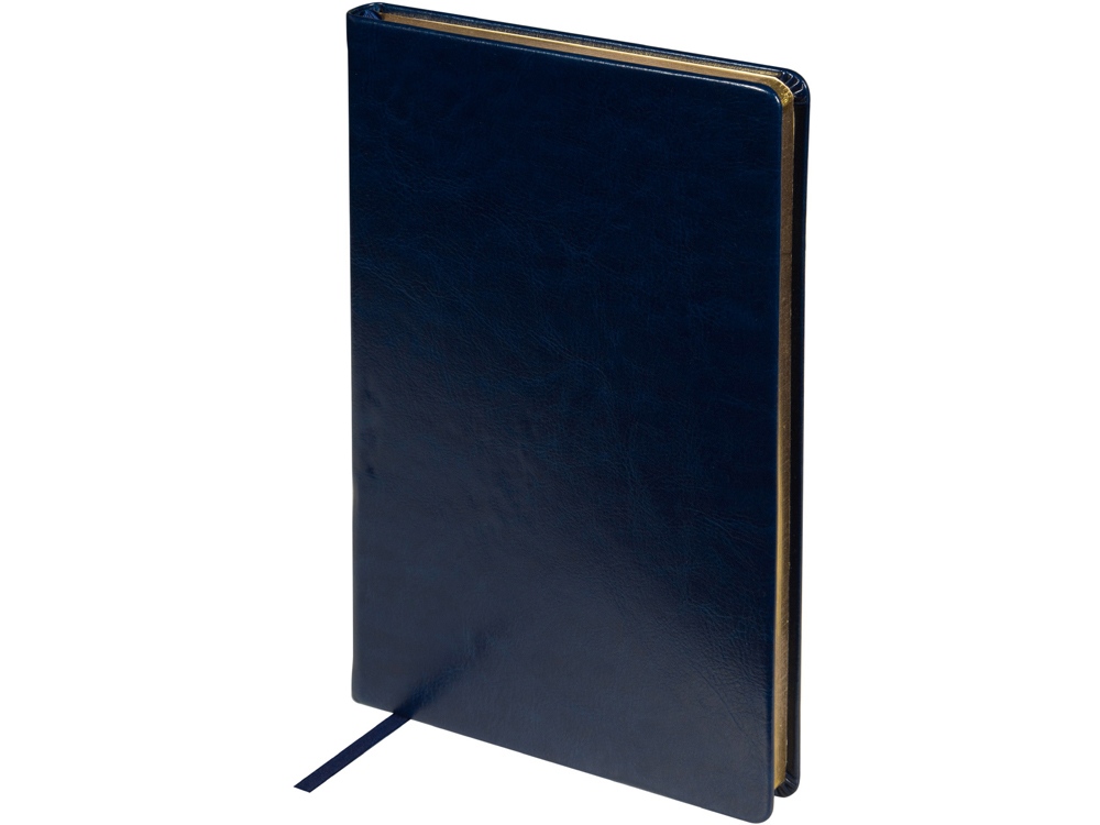 Ежедневник недатированный А5 Megapolis Nebraska, синий с золотым обрезом-0