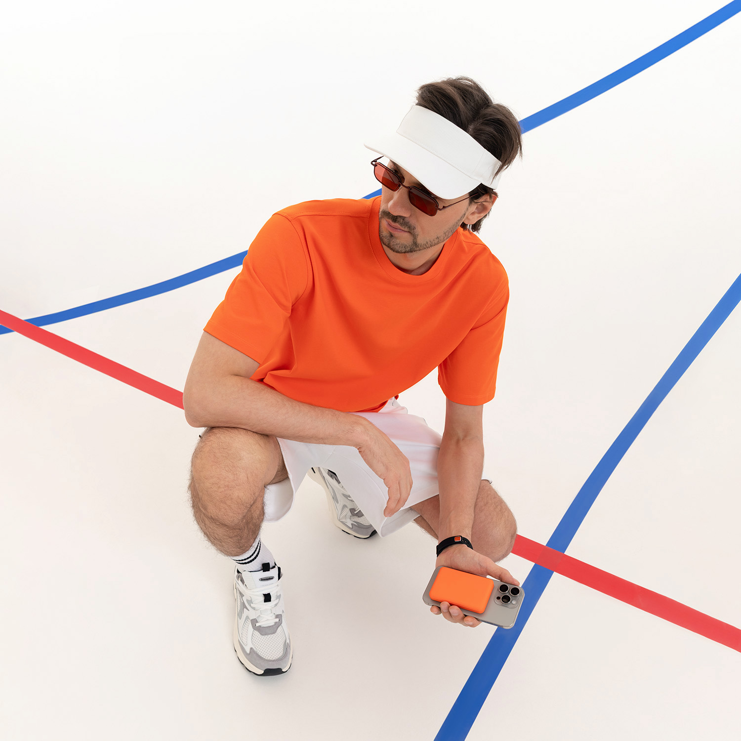 Внешний аккумулятор Ларго PD (Largo PD) 5000mAh с функцией беспроводной зарядки 15W, оранжевый-8