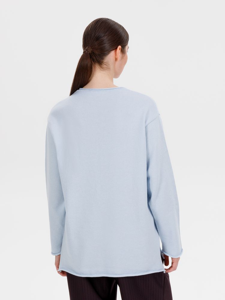 Лонгслив унисекс Siluetti Fuori, светло-голубой-3