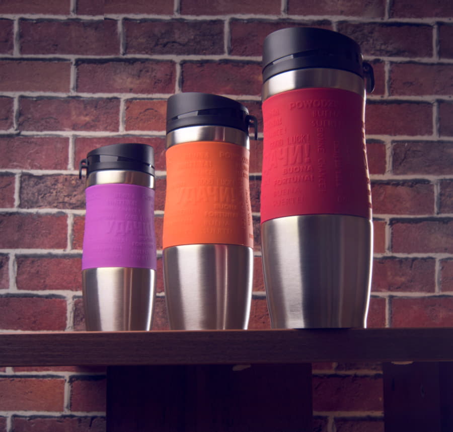 Термокружка вакуумная УДАЧА SILVER, 400 мл, фиолетовый-3