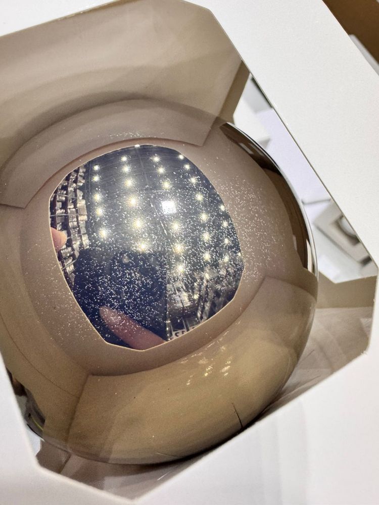 Оформительский шар Finery, 10 см, глянцевый серебристый-2