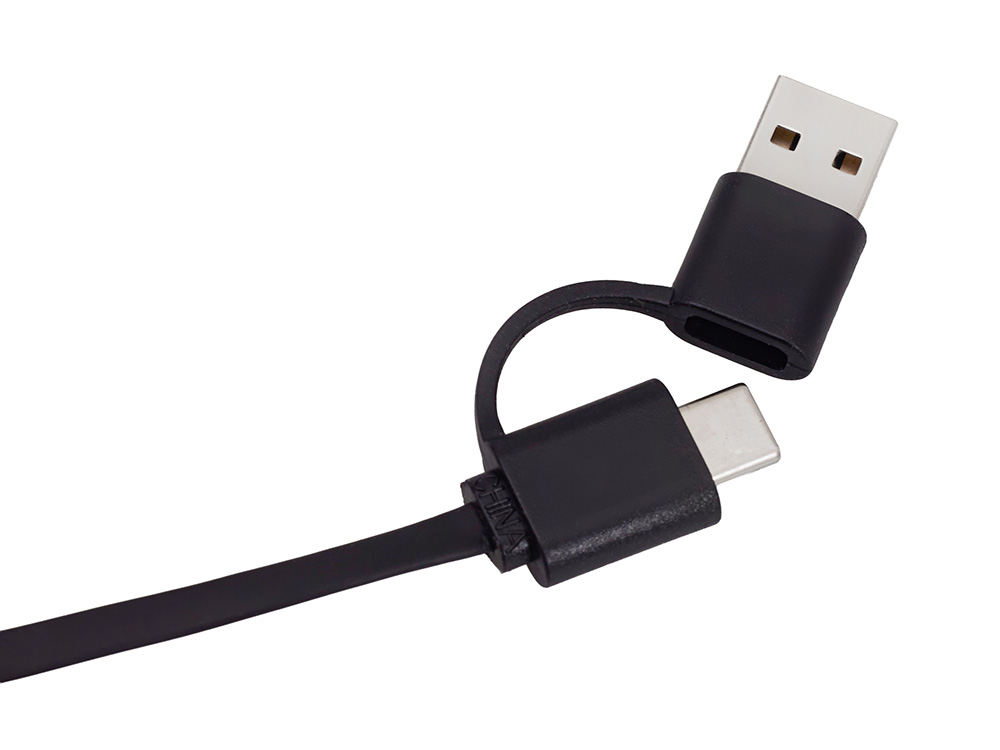 Универсальный кабель с ретрактором 3-в-1 Retrax, черный-5