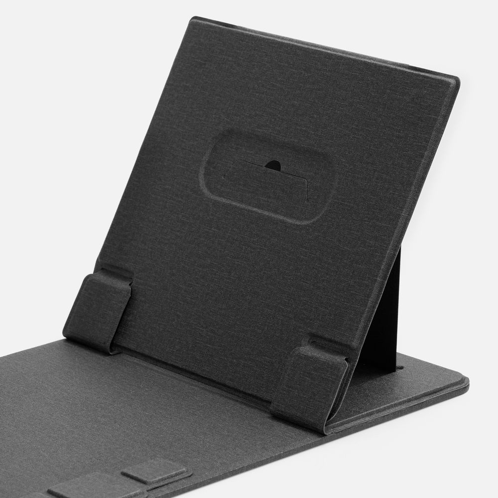 Складной стол для ноутбука с беспроводной зарядкой Kickstand Table, серый-2