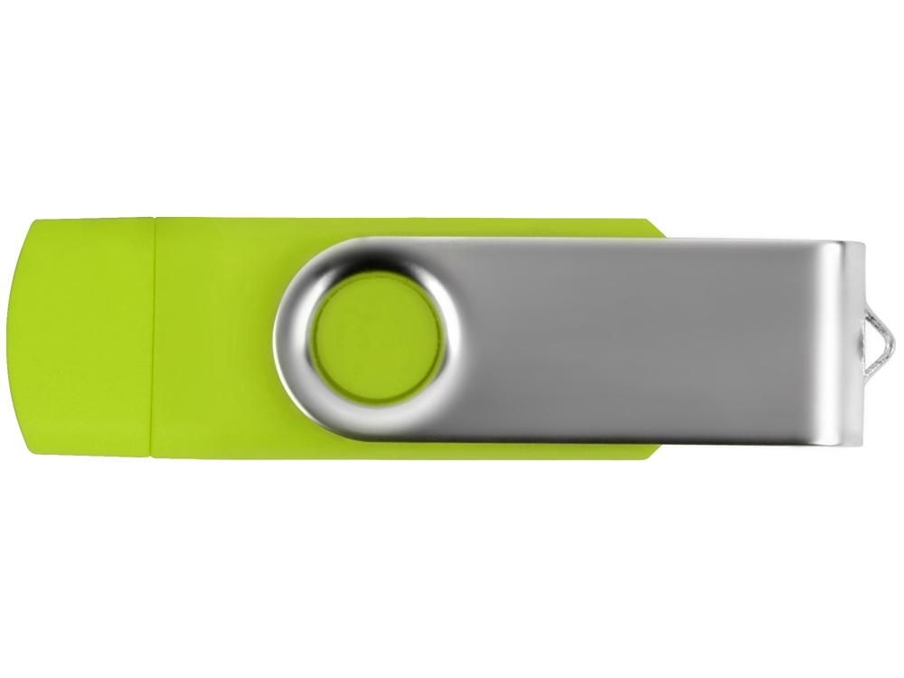 USB/micro USB-флешка 2.0 на 16 Гб Квебек OTG, зеленое яблоко-3
