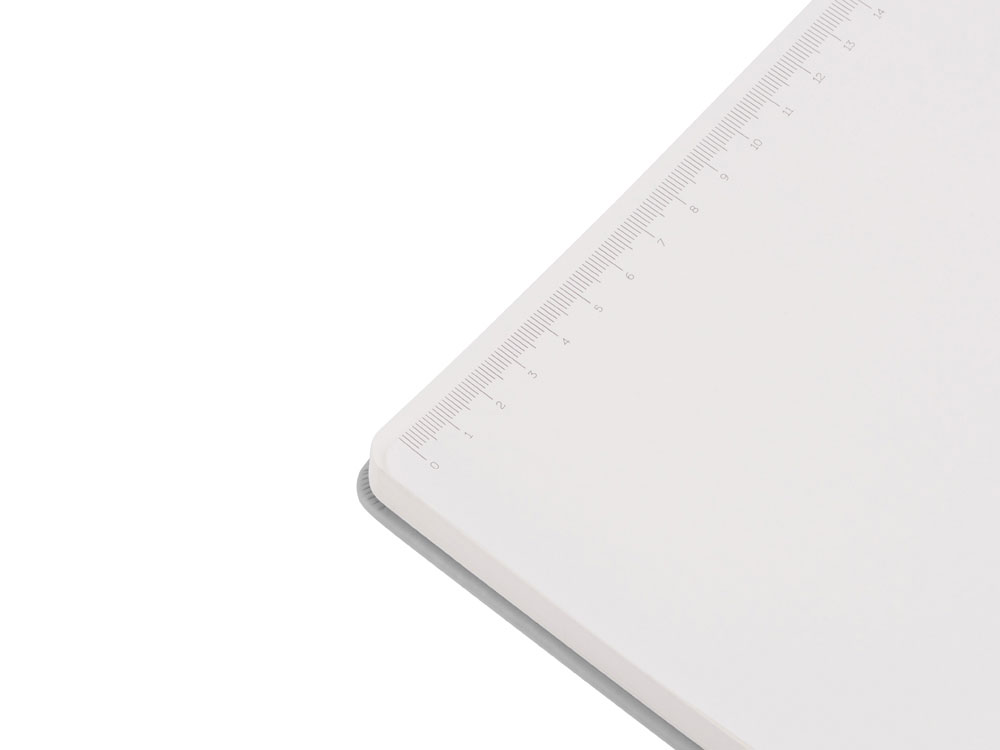 Бизнес-блокнот C2 софт-тач, твердая обложка, 128 листов, серый-4