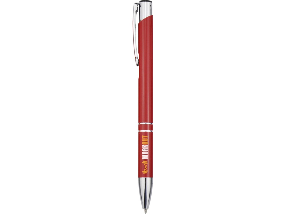 Шариковая ручка Moneta из переработанного алюминия - Красный-4