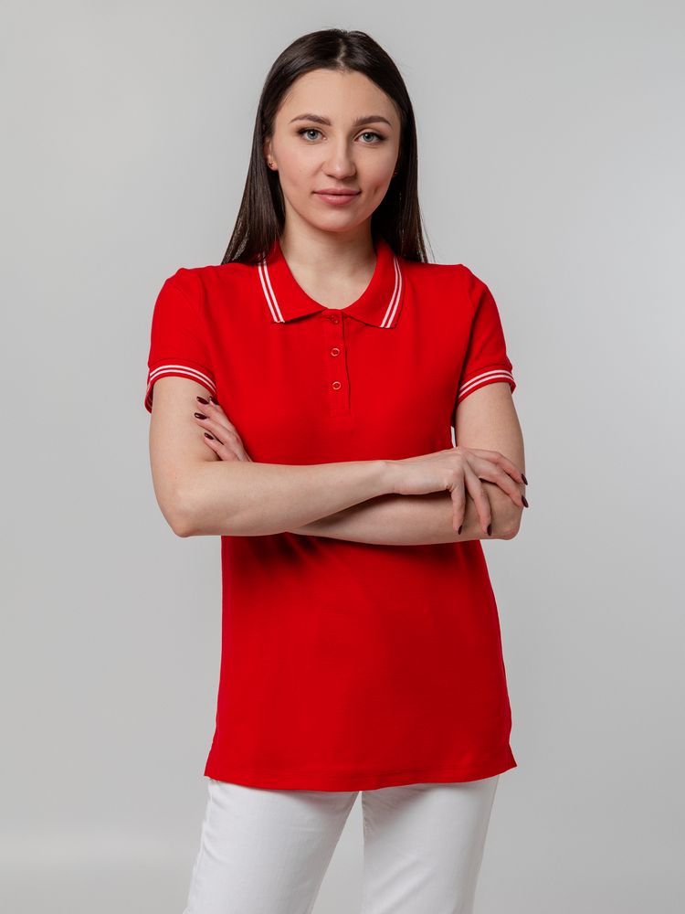 Рубашка поло женская Virma Stripes Lady, красная-5