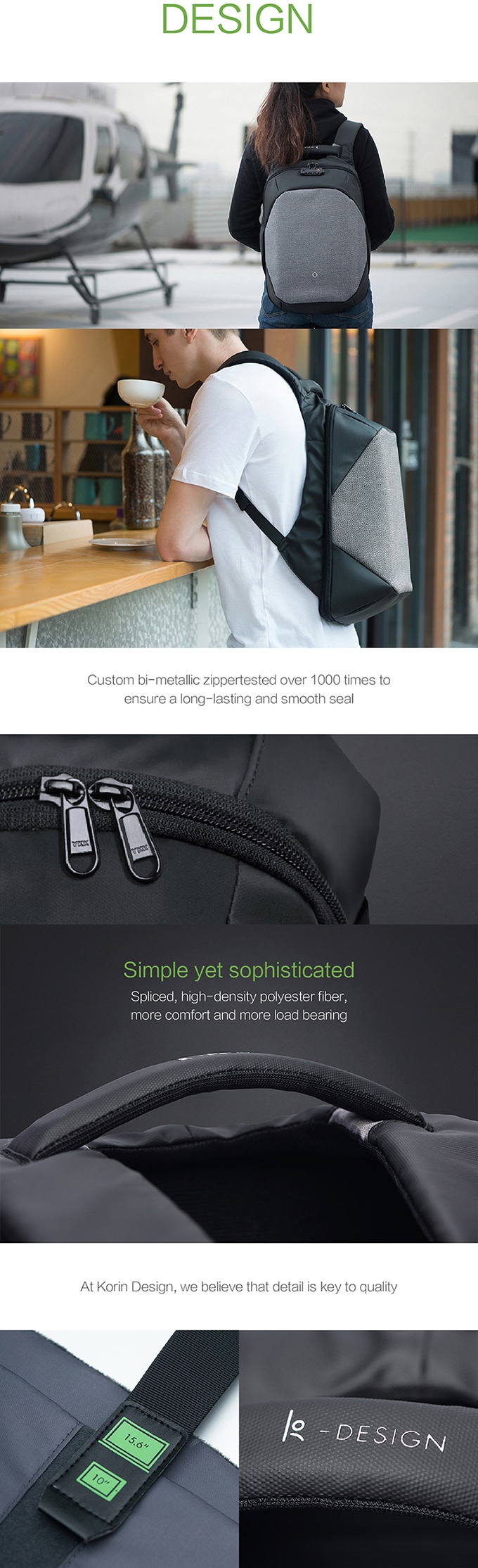 Рюкзак ClickPack Pro 46х34х16 см, комбинированный черный/серый-22