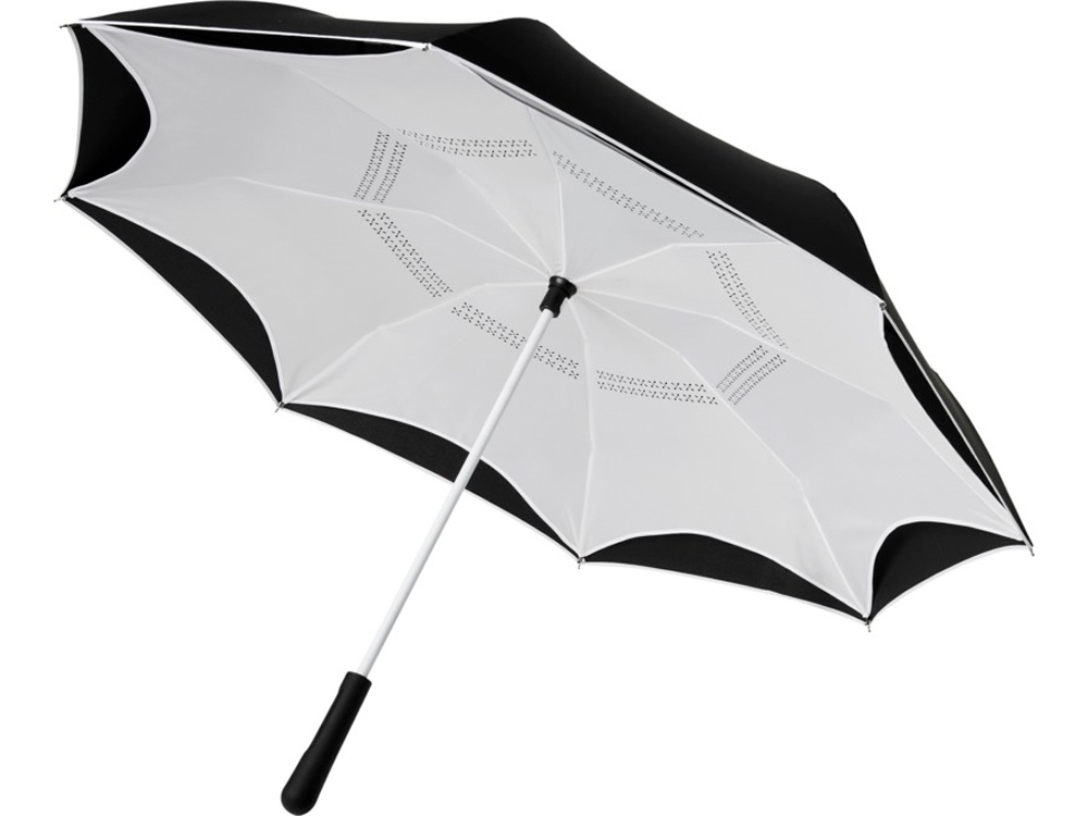Зонт обратного сложения 23" с инновационным дизайном в яркими расцветк...