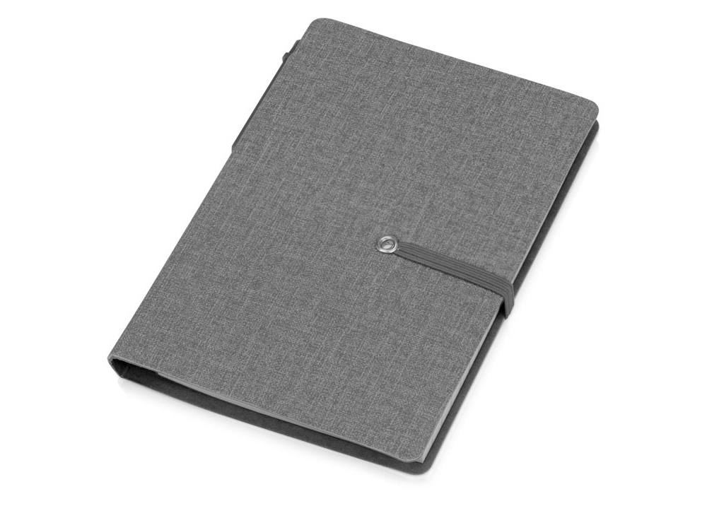 Блокнот А6 Write and stick с ручкой и набором стикеров, серый-0