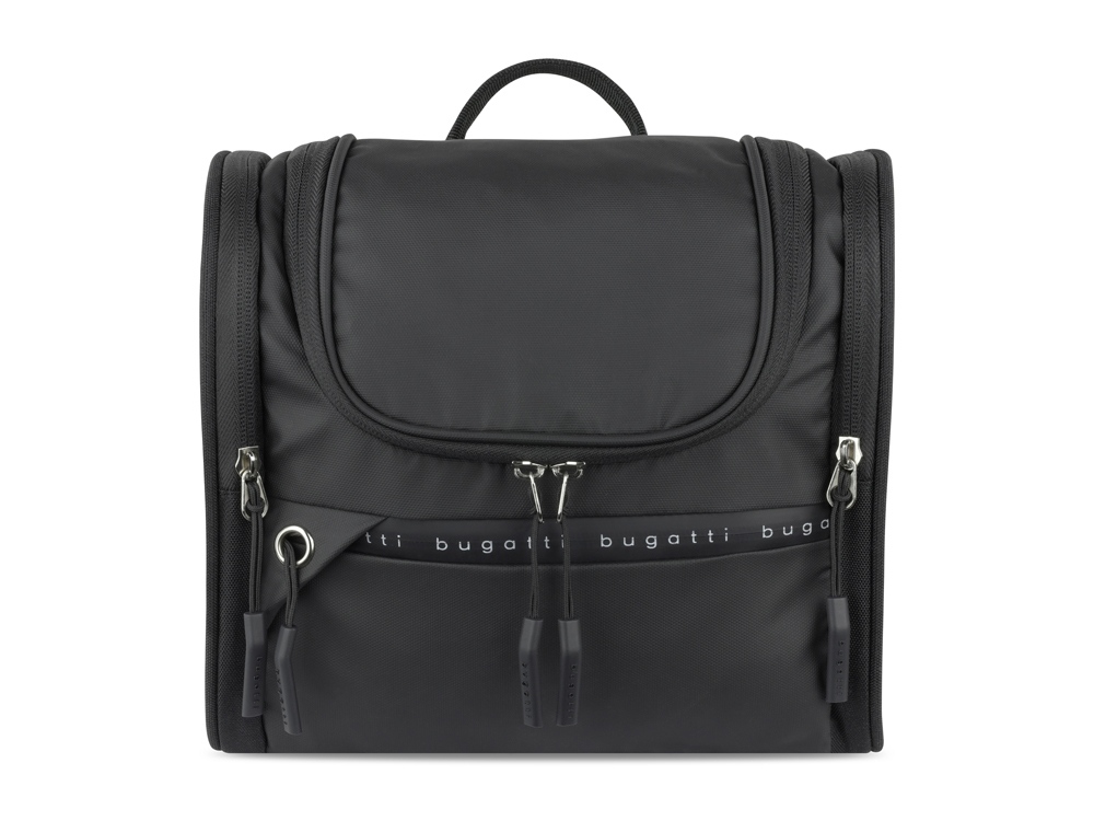 Несессер BUGATTI Blanc Delight, чёрный, нейлон RPET600D/тарпаулин/полиэстер, 24,5х12х22,5 см, 5 л-1