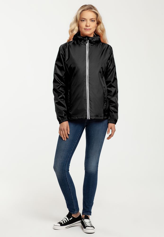 Ветровка женская Fastplant черная-4