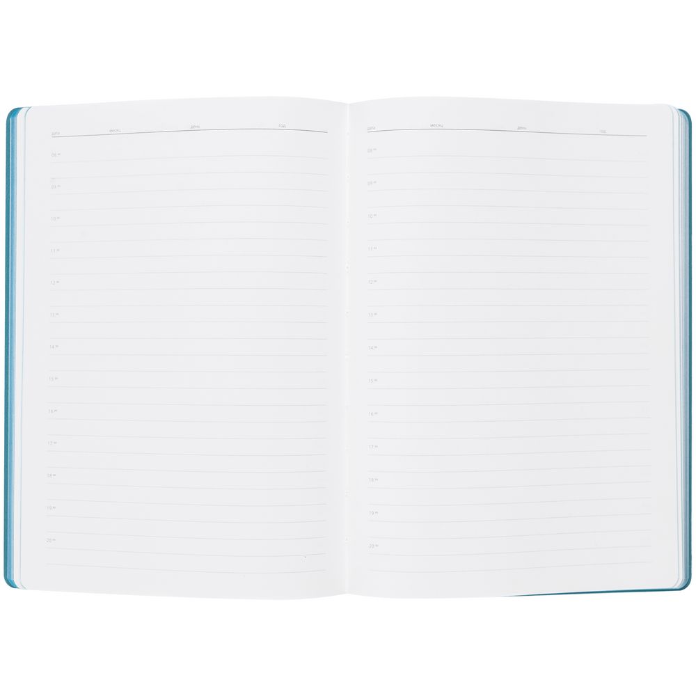 Ежедневник Flexpen, недатированный, серебристо-бирюзовый-8