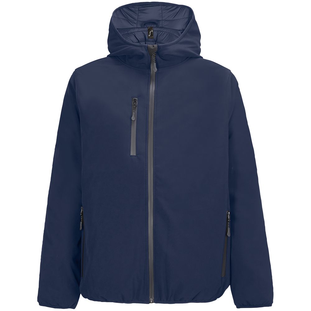 Куртка софтшелл с капюшоном мужская Falcon Men, синяя-0