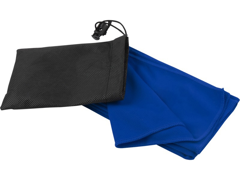 Lucas спортивное полотенце из переработанного полиэстера 30х80 см - Ярко-синий-0