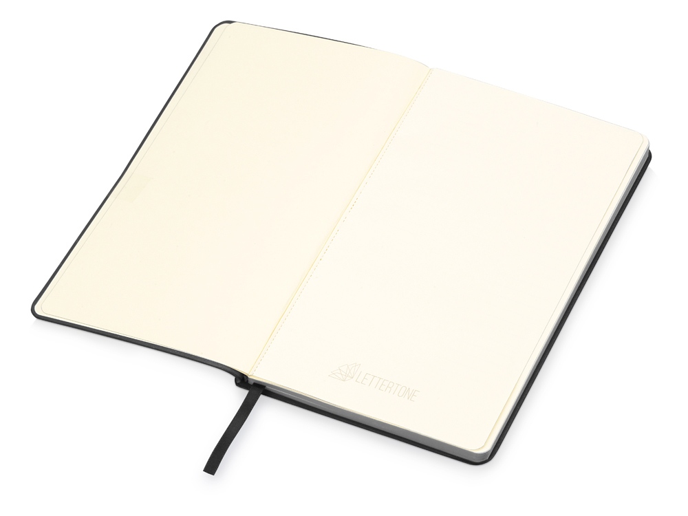 Блокнот Notepeno 130x205 мм с тонированными линованными страницами, черный-1